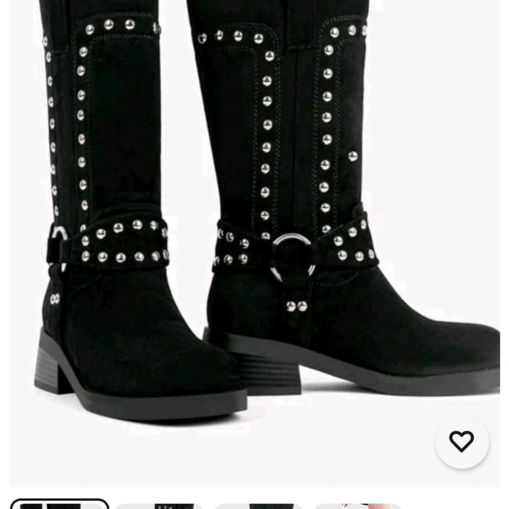 Studded Black Combat Boots